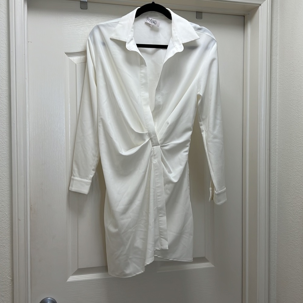 House of CB white long sleeve dress white - Picture 3 of 6